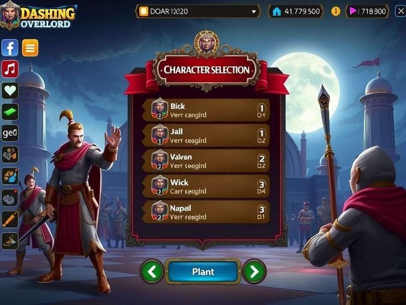 Dashing Delhi Overlord character selection screen